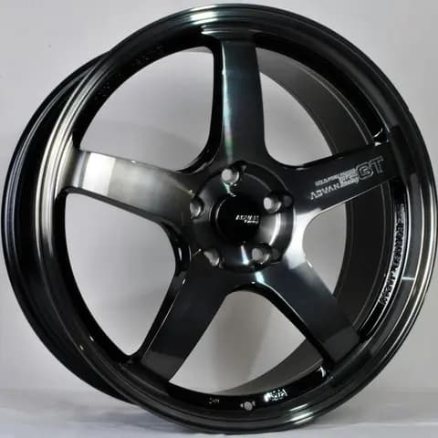 Диск ANZ-5477 BMF Black Varnish R19 Чёрный с полированной лицевой частью