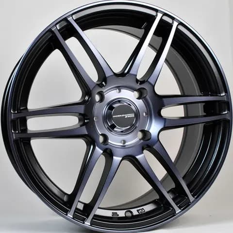 Диск TS-6016 BMF Grey Varnish R16 Чёрный с полированной лицевой частью