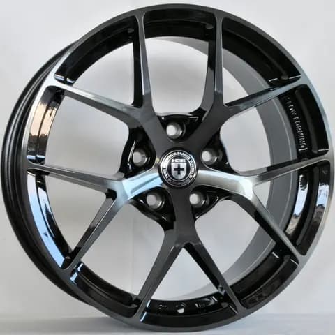 Диск ANZ-5474 BMF Black Varnish R17 Чёрный с полированной лицевой частью